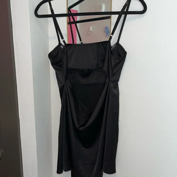 NWOT Black Slip Dress - Picture 5 of 5
